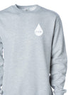 Blood Drop: MLA on Athletic grey sweatshirt