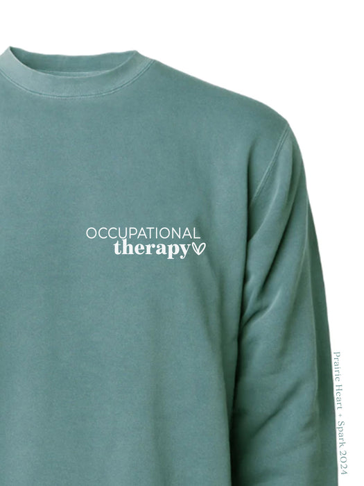 OT Heart on Alpine Green sweatshirt