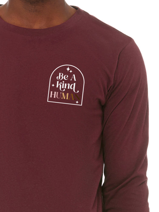 Be A Kind Human - Maroon long sleeve