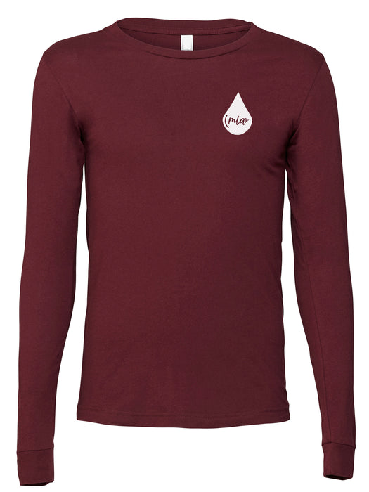 Blood Drop - Maroon long sleeve