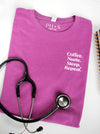 Coffee. Nurse. Sleep. Repeat. on Heather Magenta short sleeve tee