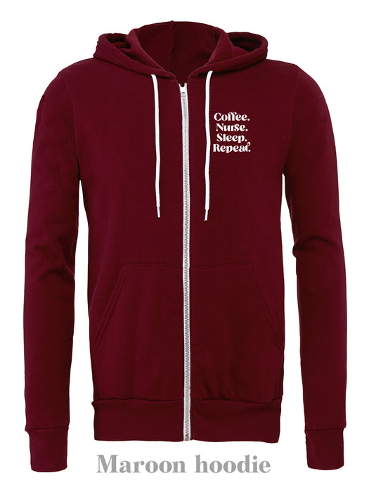 Coffee. Nurse. Sleep. Repeat. - Hoodies