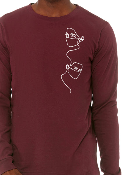 Frontliners: Maroon long sleeve