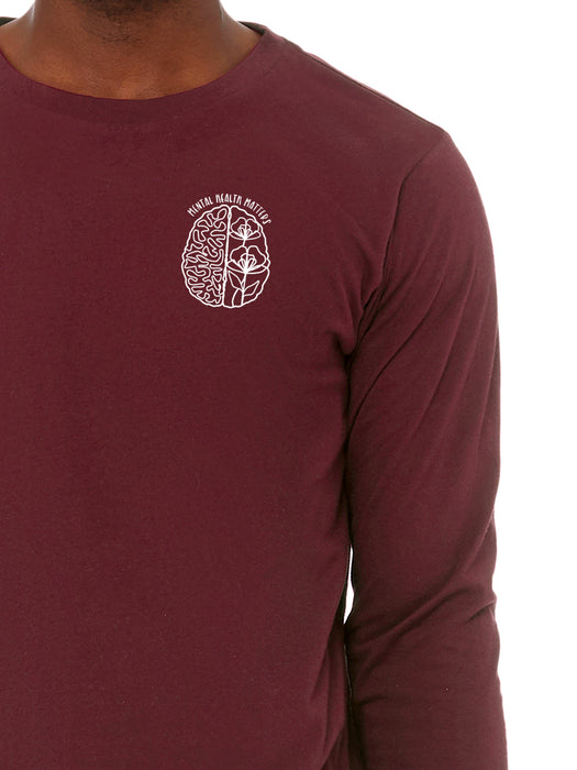 Mental Health Matters Mind - Maroon long sleeve