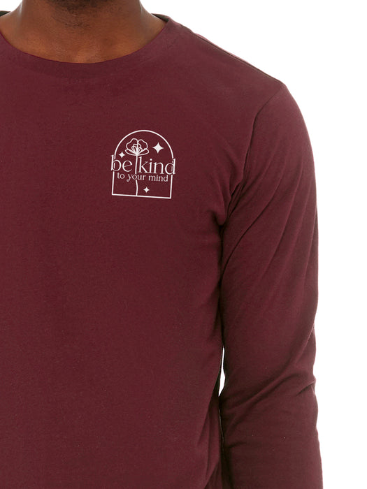 Be Kind Arch - Maroon long sleeve