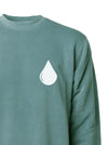 Blood Drop: plain on Alpine Green sweatshirt