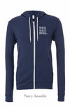 MHM Heart: Navy zip up hoodie