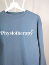 Flock Your Creds: Physiotherapy PT on Slate Blue sweatshirt