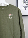 Holiday Essentials - Cup + Stethoscope: on a Army Green sweatshirt