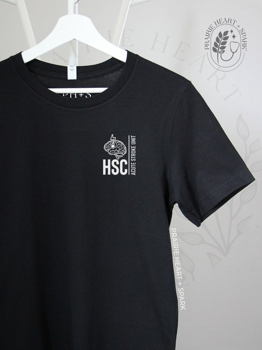 PH+S: HSC Acute Stroke Unit - Black short sleeve tee