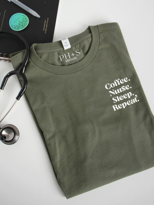 Coffee. Nurse. Sleep. Repeat. - Long Sleeves