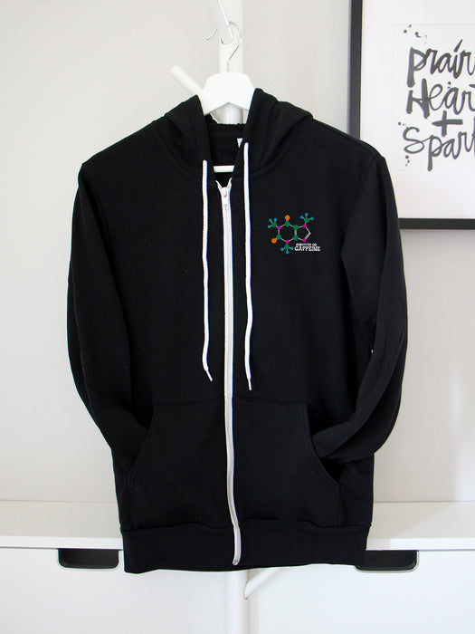 Caffeine Molecule on Black hoodie