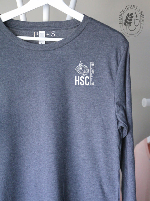 PH+S: HSC Acute Stroke Unit - Heather Navy long sleeve