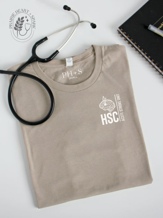 PH+S: HSC Acute Stroke Unit - Heather Tan short sleeve tee