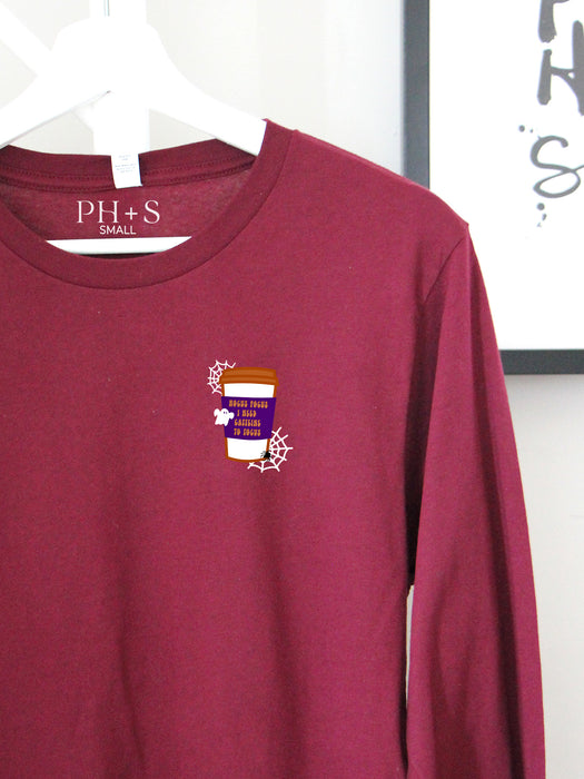 Hocus Pocus on a Maroon long sleeve