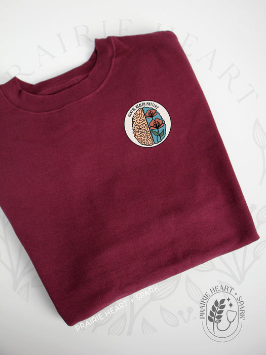 Mental Health Mind - Maroon sweatshirt
