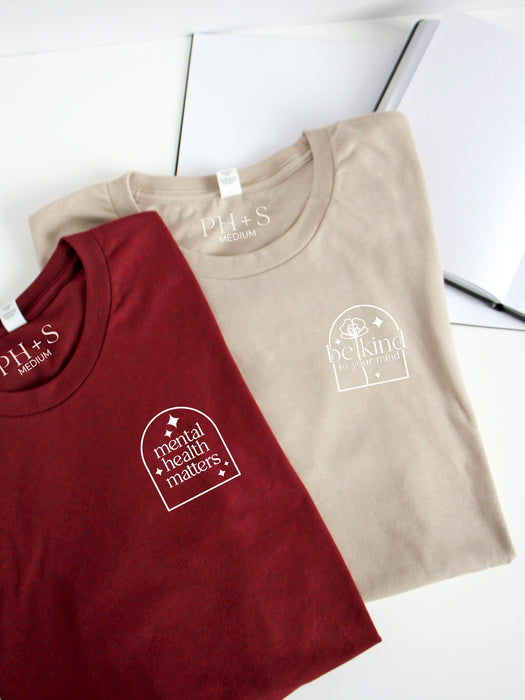 Heather Cardinal & Heather Tan tees