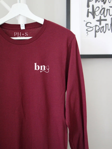 Nursescope: Maroon long sleeve
