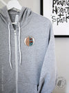 Mental Health Mind - Athletic Grey zip up hoodie