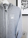 PH+S: St. Boniface Hospital O.R. - Athletic Grey zip up hoodie