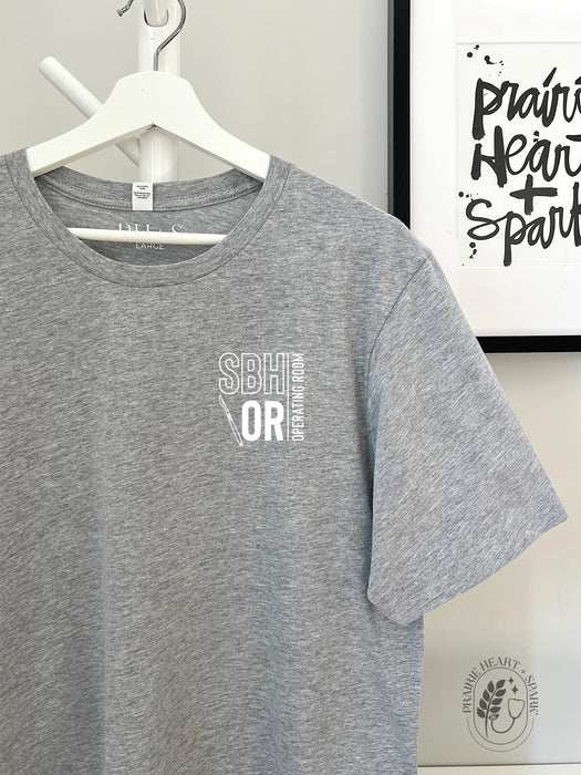 PH+S: St. Boniface Hospital O.R. - Athletic Grey short sleeve tee