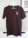 Tooth Anatomy on Burgundy Black tee