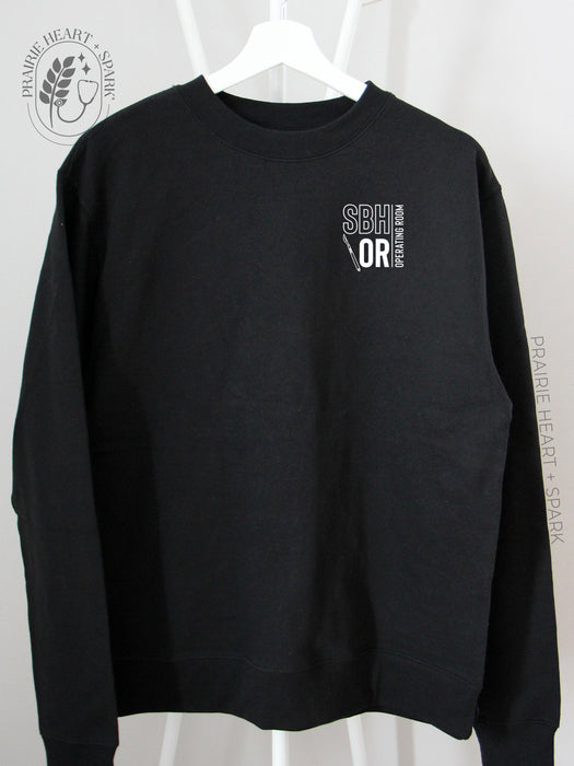 PH+S: St. Boniface Hospital O.R. - Black sweatshirt