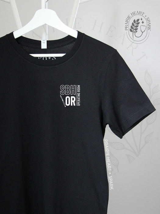 PH+S: St. Boniface Hospital O.R. - Black short sleeve tee