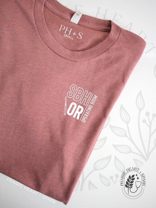 PH+S: St. Boniface Hospital O.R. - Heather Mauve short sleeve tee