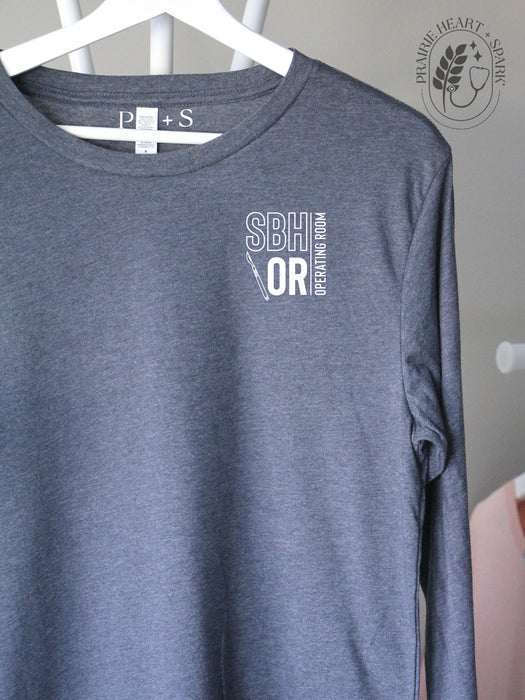 PH+S: St. Boniface Hospital O.R. - Heather Navy long sleeve