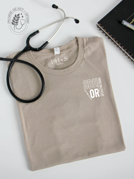 PH+S: St. Boniface Hospital O.R. - Heather Tan short sleeve tee