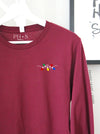 Holiday Lights - Maroon long sleeve