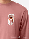 Tooth Anatomy on Mauve long sleeve shirt