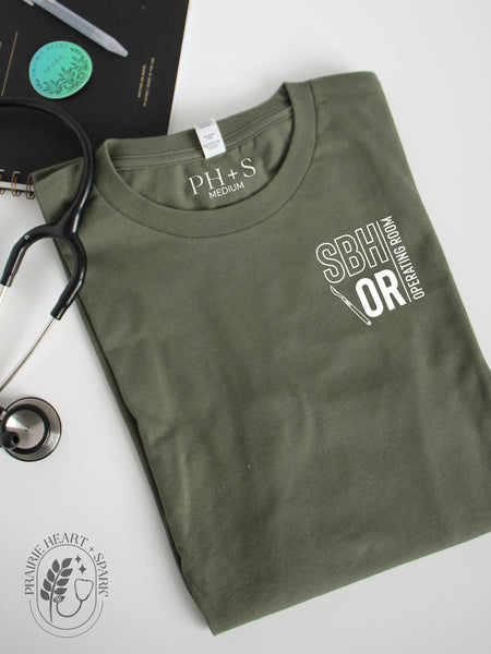 PH+S: St. Boniface Hospital O.R. - Military Green long sleeve