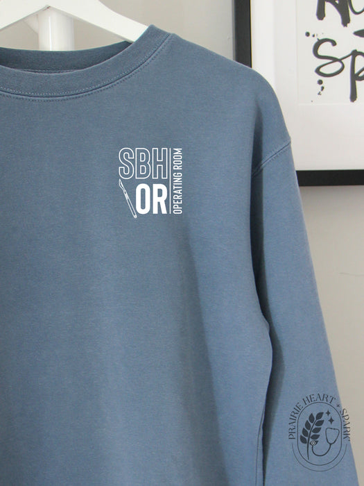 PH+S: St. Boniface Hospital O.R. - Slate Blue sweatshirt