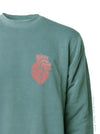 HEART-ology: Rose Gold heart on Alpine Green sweatshirt