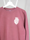 HEART-ology: White heart on Pink sweatshirt