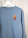 HEART-ology: Copper heart on Slate Blue sweatshirt