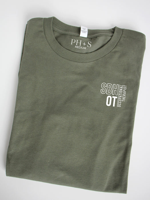 SBH Block on Military Green long sleeve