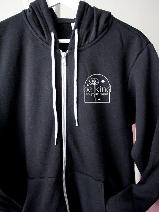 Be Kind To Your Mind (Arch) - Black hoodie