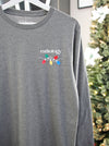 Holiday Lights - Athletic Grey long sleeve with custom "radiology"