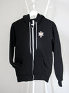 EMS Star: Copper rod with "EMS" on a black hoodie