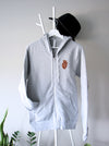 HEART-ology: Copper heart on Athletic Grey hoodie