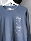 Frontliners: Heather Navy long sleeve