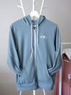 nursescope: RN on Heather Slate zip up hoodie