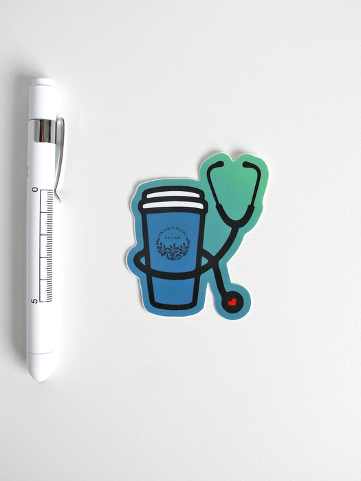 Cup + Stethoscope - Sticker